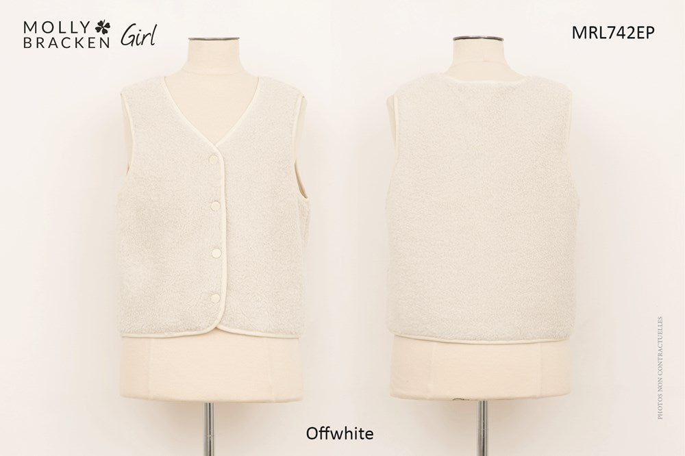GIRLS WOVEN SLEEVELESS JACKET
