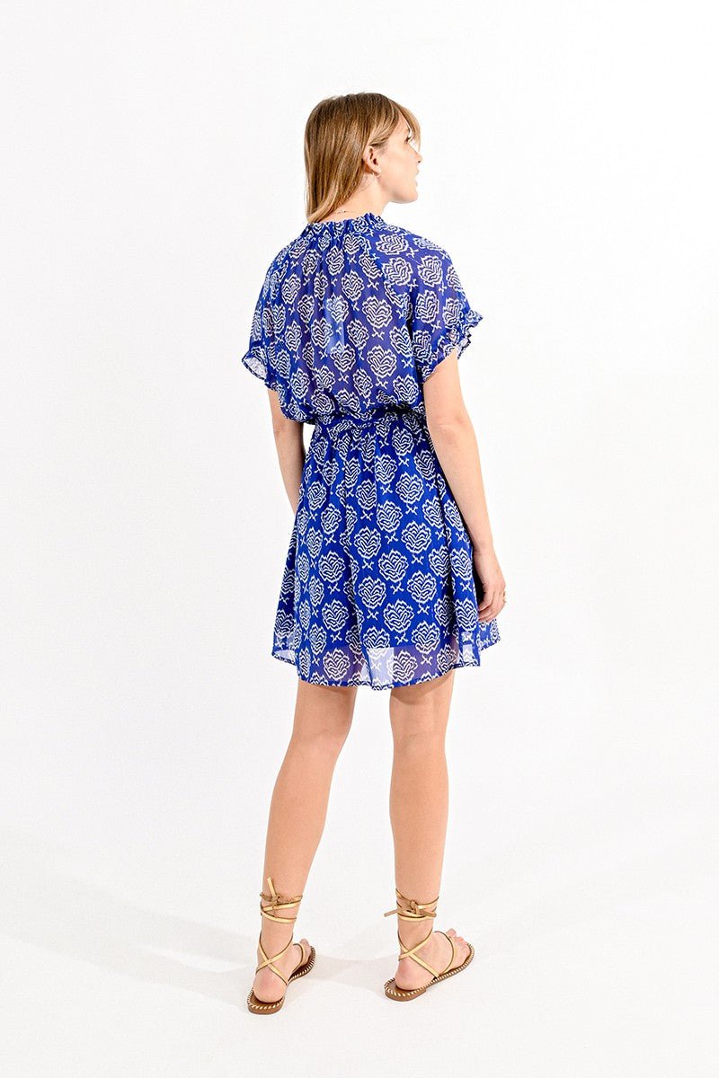 BLUE PRINT DRESS - BLUE MATHILDE - Molly Bracken E-Shop
