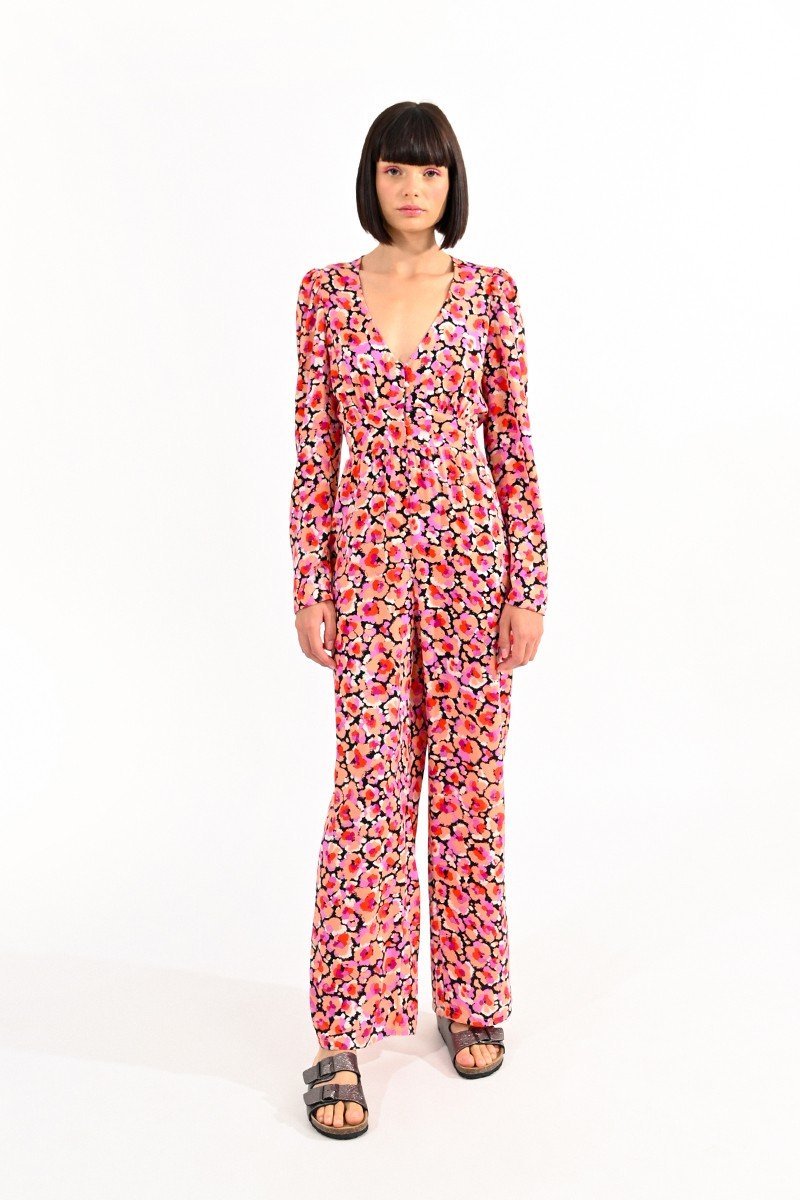 V-NECK JUMPSUIT - BLACK PINKY - Molly Bracken E-Shop