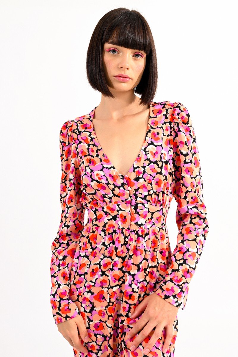 V-NECK JUMPSUIT - BLACK PINKY - Molly Bracken E-Shop