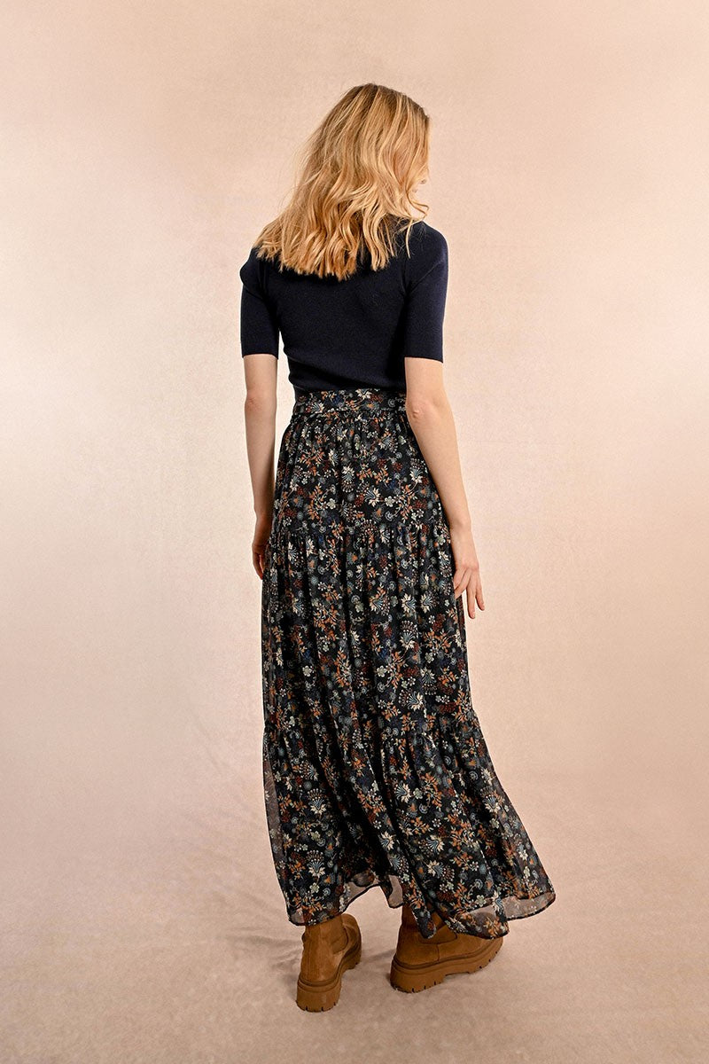 LONG FLORAL SKIRT