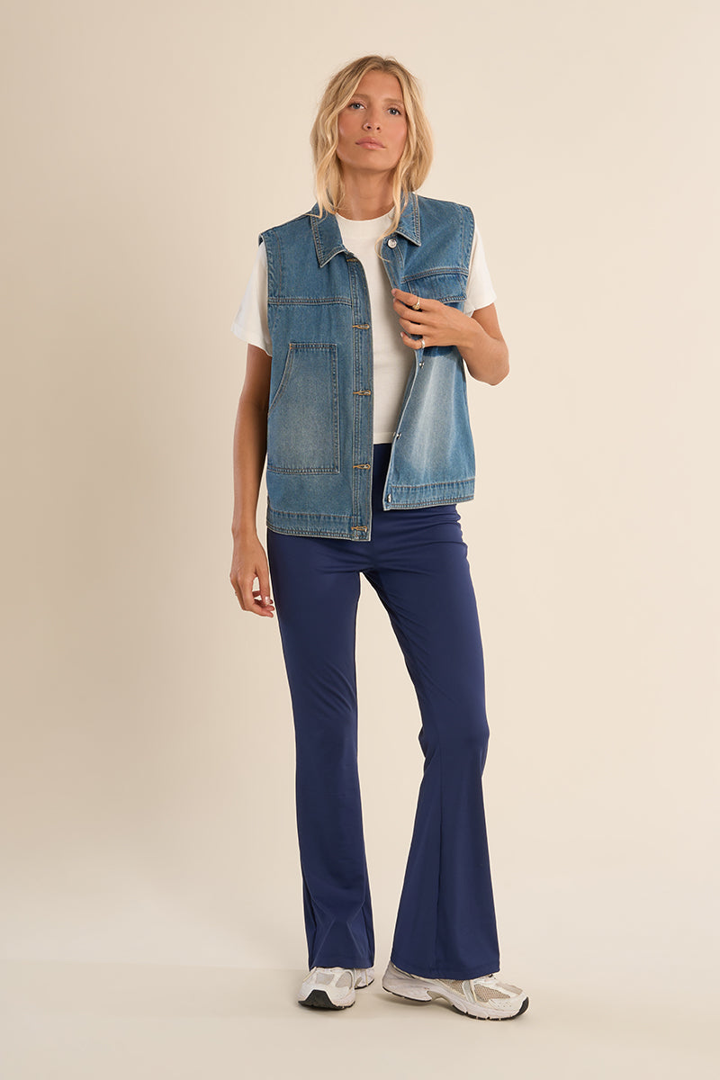 LADIES KNITTED LEGGINGS FLARED