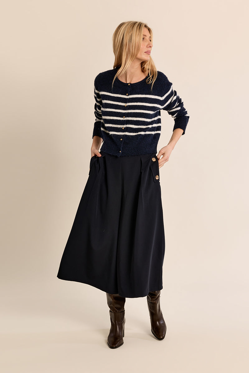 NAVY BLUE/OFF WHITE