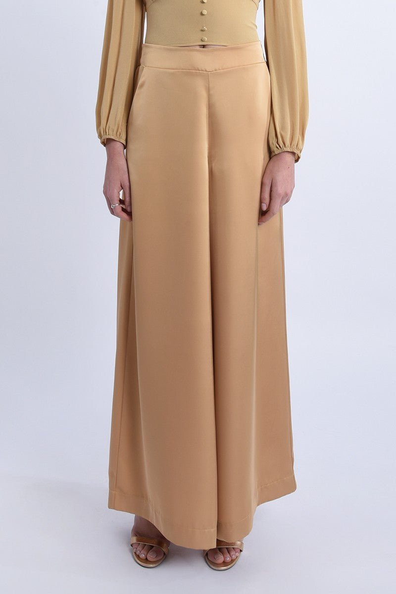 PALAZZO PANTS - GOLD - Molly Bracken E-Shop