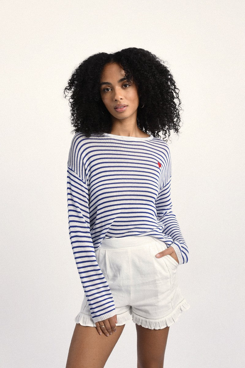 WHITE/ COBALT BLUE